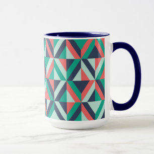 Caneca Teste padrão geométrico moderno do meio século