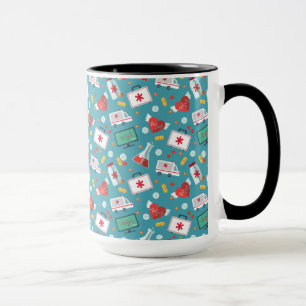Caneca Teste padrão médico do ícone