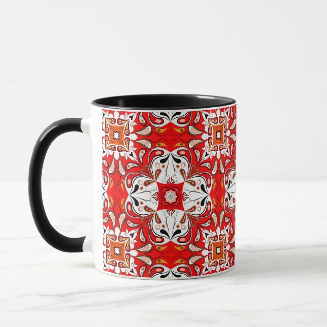 Caneca Teste padrão português do azulejo (Esquerda)