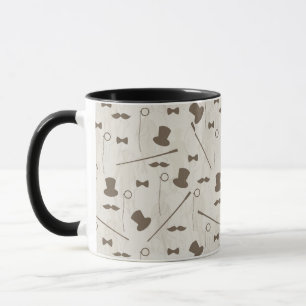 Caneca Teste padrão retro para o homem 2