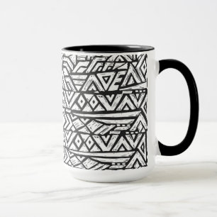 Caneca Teste padrão tribal artística inspirado
