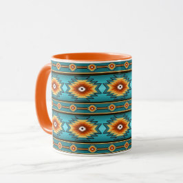 Caneca Teste padrão tribal geométrico étnico do sudoeste