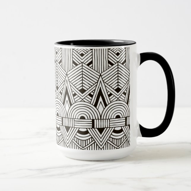 Caneca Teste padrão tribal inspirado (Direita)