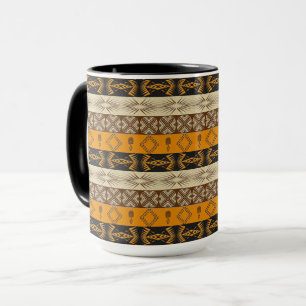 Caneca teste padrão tribal listrado africano étnico