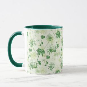 Caneca Teste padrão verde da palmeira