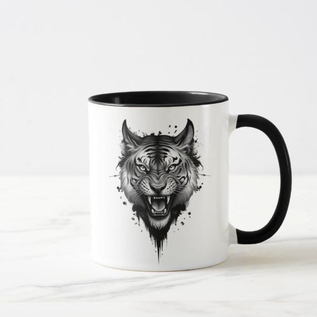 Caneca Tête de tigre rugissant. (Direita)