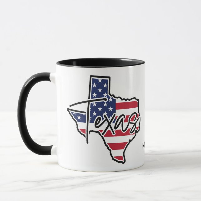 Caneca Texas de nome personalizado (Esquerda)