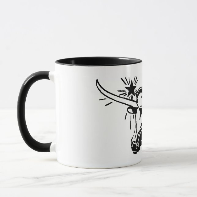 Caneca Texas Longhorn Cerâmica Mug (Esquerda)