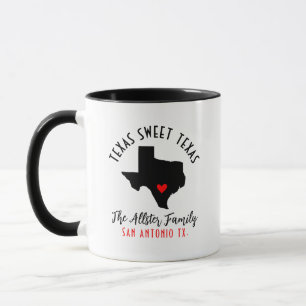 Caneca Texas San Antonio Tx Estado Coração