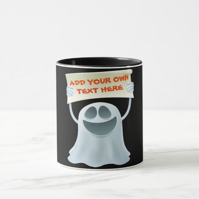 Caneca Texto de retenção do fantasma (Centro)