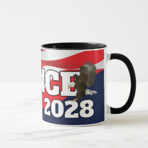 Caneca Texto de Vance com bandeira e Águia Careca