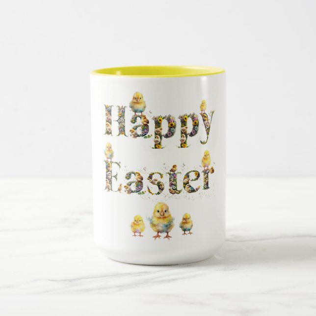 Caneca Texto decorativo do felz pascoa (Centro)