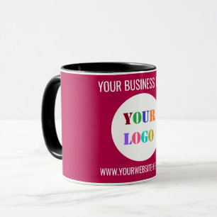 Caneca Texto do logotipo da empresa personalizado Sua emp