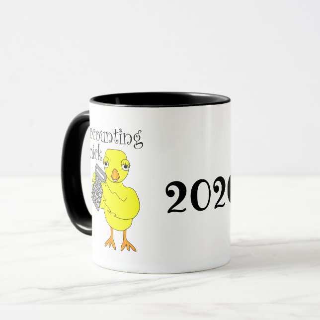 Caneca Texto do Pintinho de Contabilidade (Frente Esquerda)