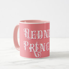 Caneca Texto do Rico da Princesa Vermelha Cor-de-Rosa
