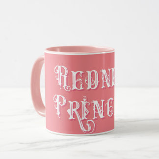 Caneca Texto do Rico da Princesa Vermelha Cor-de-Rosa