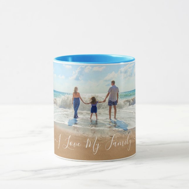 Caneca Texto Fotográfico Personalizado Seu Próprio Design (Centro)