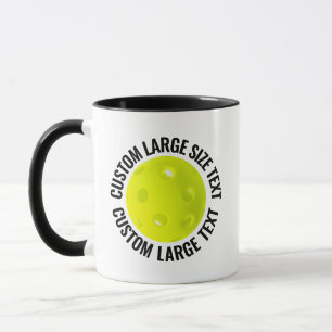 Caneca Texto Grande BLACK Combo 11oz Pickleball Personali