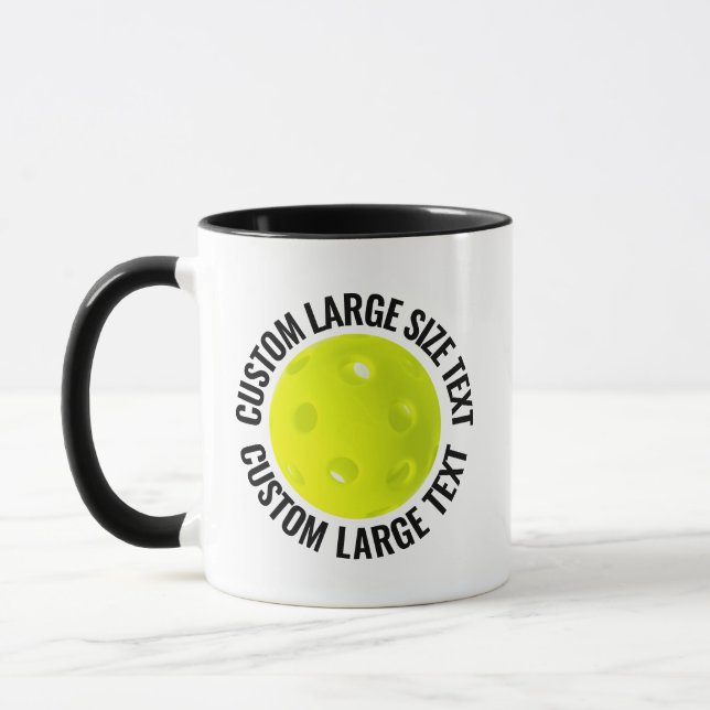 Caneca Texto Grande BLACK Combo 11oz Pickleball Personali (Esquerda)