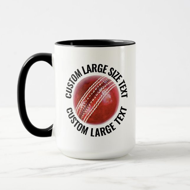 Caneca Texto Grande BLACK Combo 15oz Críquete Personaliza (Esquerda)