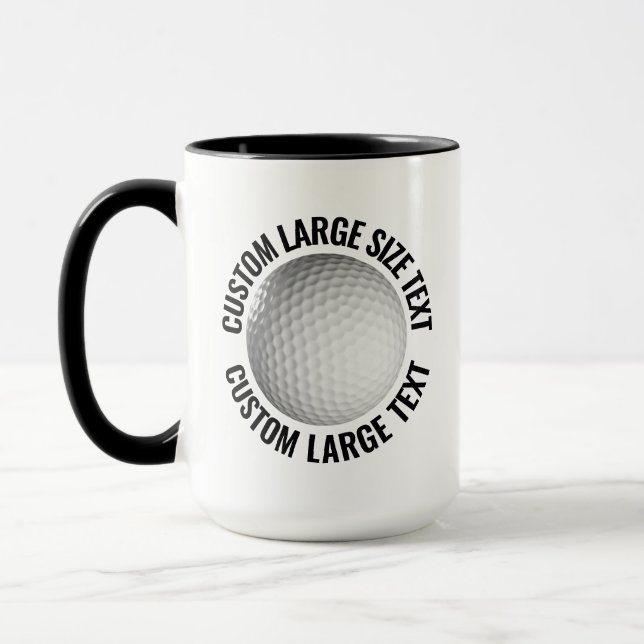 Caneca Texto Grande BLACK Combo 15oz Golf Personalizado (Esquerda)