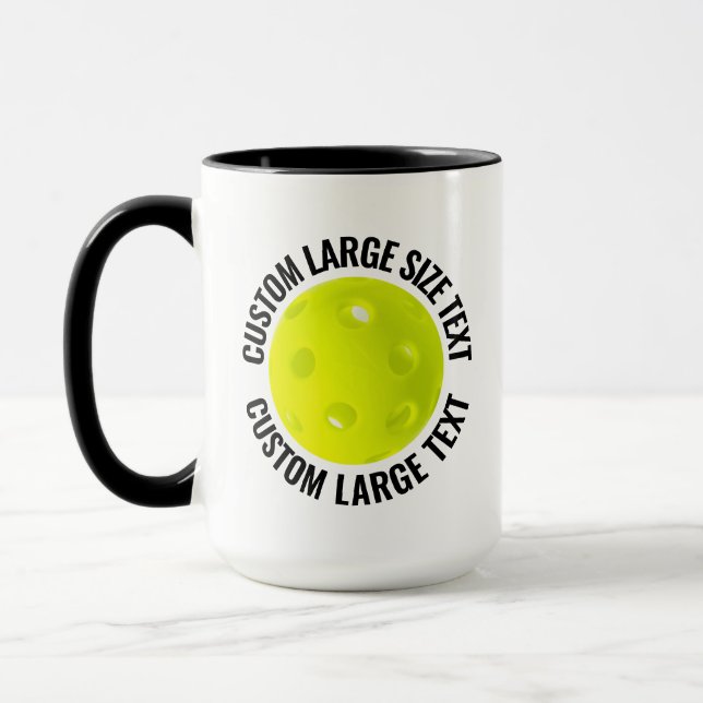 Caneca Texto Grande BLACK Combo 15oz Pickleball Personali (Esquerda)