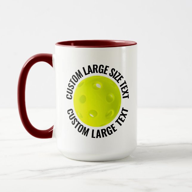 Caneca Texto Grande MAROON Combo 15oz Pickleball Personal (Esquerda)