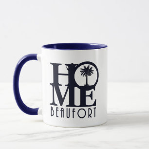 Caneca Texto HOME do azul de Beaufort