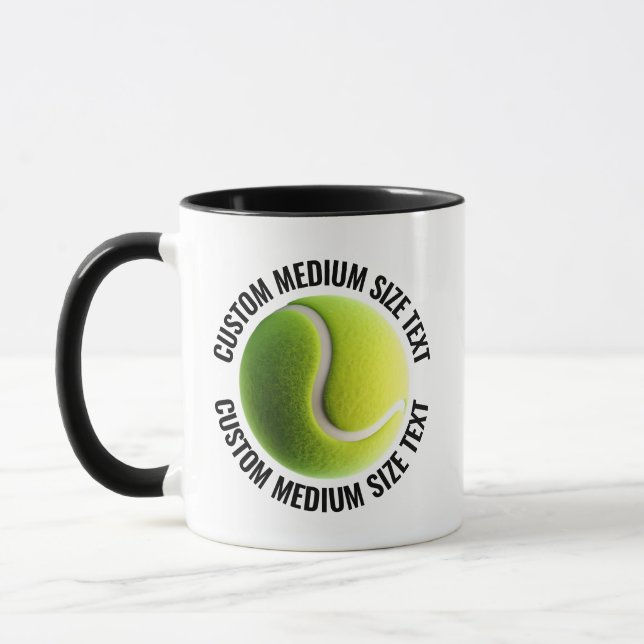 Caneca Texto Médio BLACK Combo 11oz Tênis Personalizado (Esquerda)