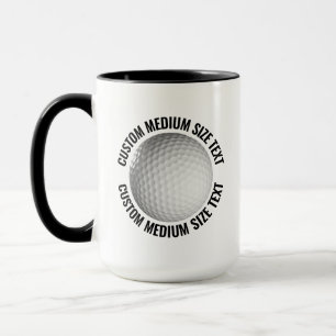 Caneca Texto Médio BLACK Combo 15oz Golf Personalizado