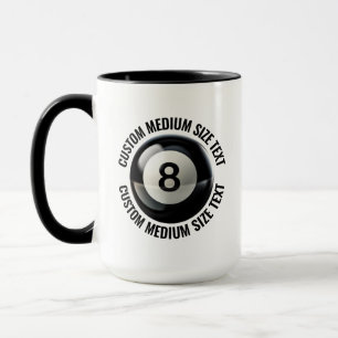 Caneca Texto Médio BLACK Combo 15oz Personalizado 8 Ball