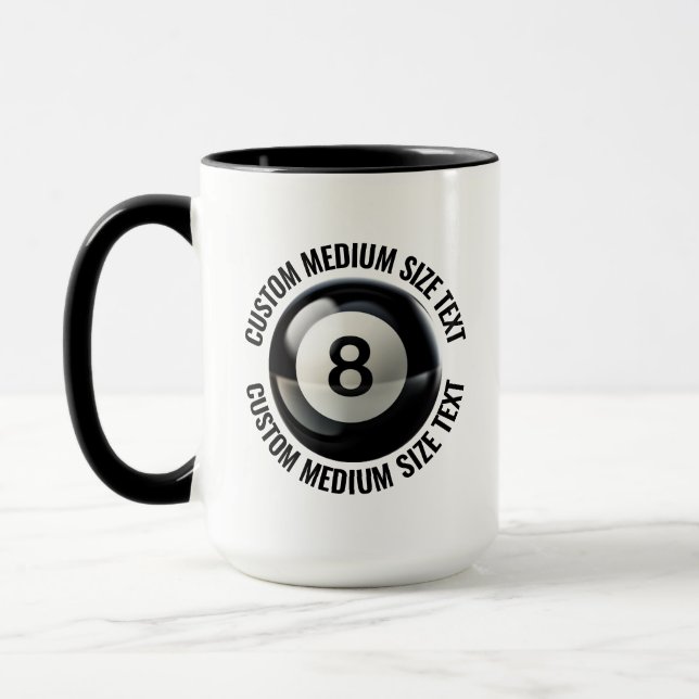 Caneca Texto Médio BLACK Combo 15oz Personalizado 8 Ball (Esquerda)