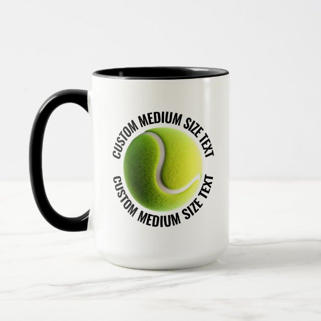 Caneca Texto Médio BLACK Combo 15oz Tênis Personalizado (Esquerda)