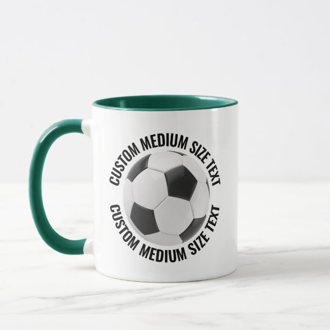 Caneca Texto Médio COMBINAÇÃO VERDE CAÇADOR 325ml Futebol (Esquerda)