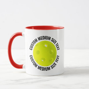 Caneca Texto Médio Combo Vermelho 11oz Pickleball Persona