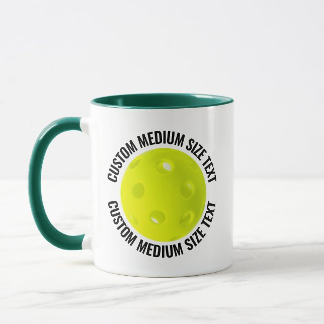 Caneca Texto Médio H. GREEN Combo 11oz Pickleball Persona (Esquerda)