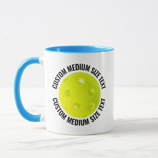 Caneca Texto Médio L. AZUL Combo 11oz Pickleball Personal (Esquerda)
