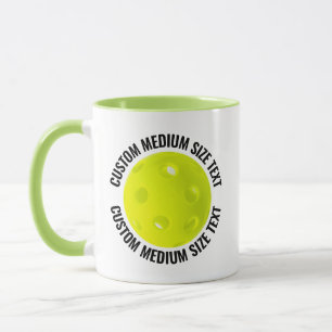 Caneca Texto Médio LIME Combo 11oz Pickleball Personaliza