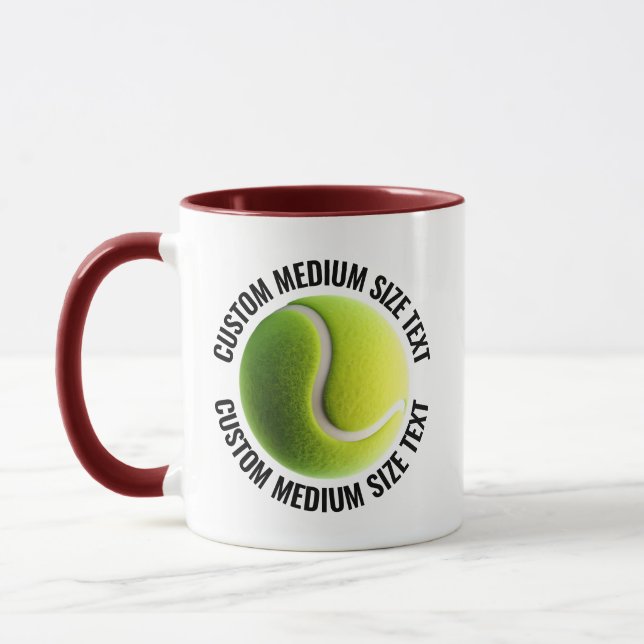 Caneca Texto Médio MAROON Combo 11oz Tênis Personalizado (Esquerda)