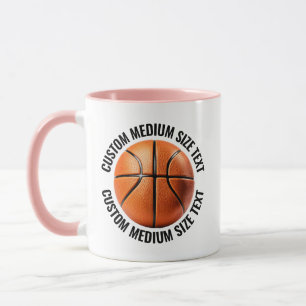 Caneca Texto Médio PINK Combo 11oz Basquete Personalizado