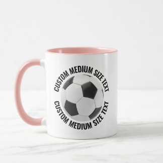 Caneca Texto Médio PINK Combo 11oz Futebol Personalizado