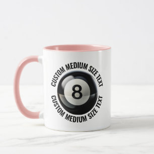 Caneca Texto Médio PINK Combo 11oz Personalizado 8 Ball