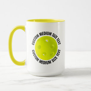 Caneca Texto Médio YELLOW Combo 15oz Pickleball Personali