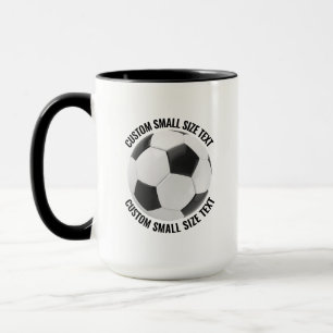 Caneca Texto Pequeno BLACK Combo 15oz Futebol Personaliza