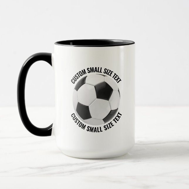 Caneca Texto Pequeno BLACK Combo 15oz Futebol Personaliza (Esquerda)