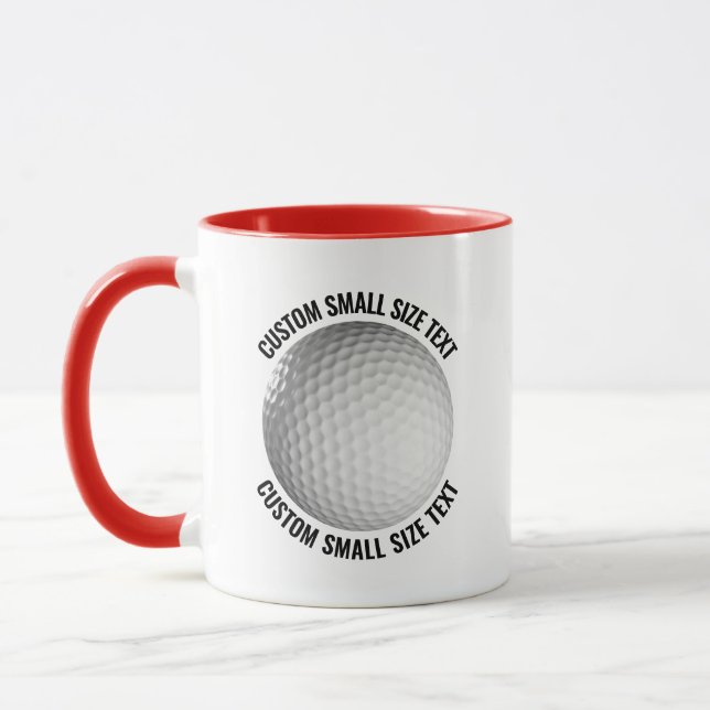 Caneca Texto Pequeno Combo Vermelho 11oz Golf Personaliza (Esquerda)