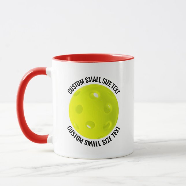 Caneca Texto Pequeno Combo Vermelho 11oz Pickleball Perso (Esquerda)