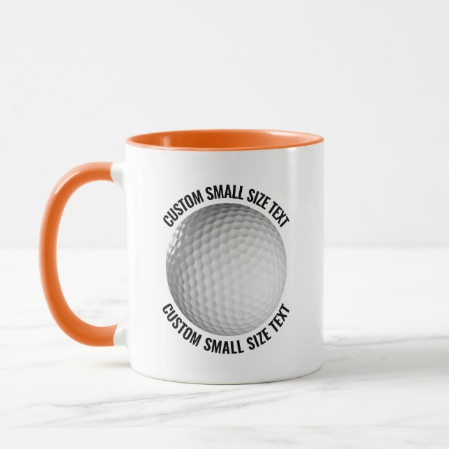 Caneca Texto Pequeno Laranja Combo 11oz Golf Personalizad (Esquerda)