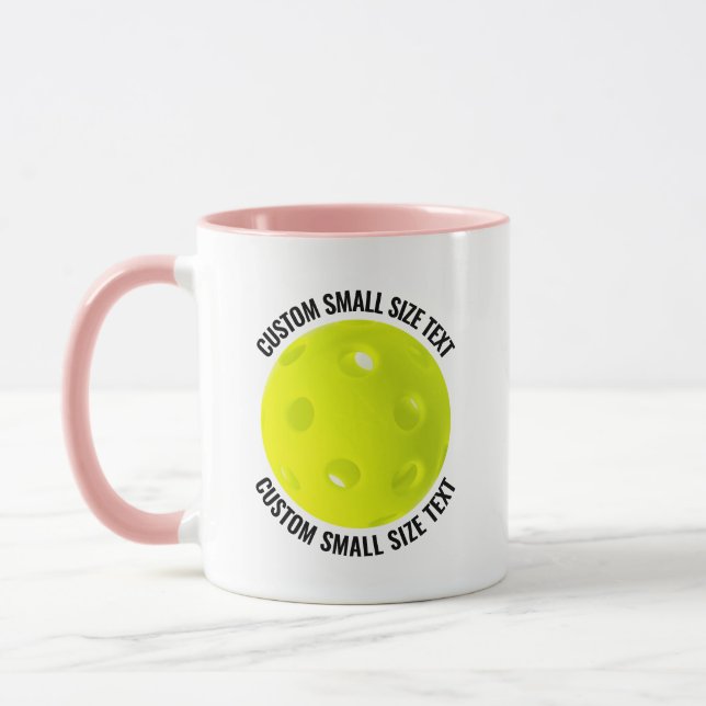 Caneca Texto Pequeno PINK Combo 11oz Pickleball Personali (Esquerda)