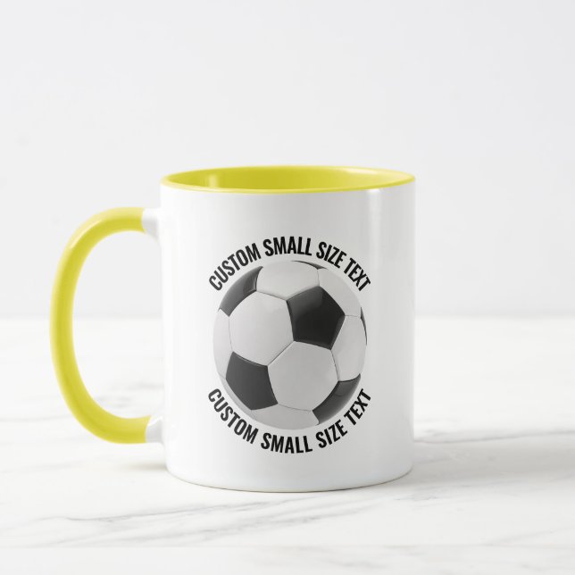 Caneca Texto Pequeno YELLOW Combo 11oz Futebol Personaliz (Esquerda)
